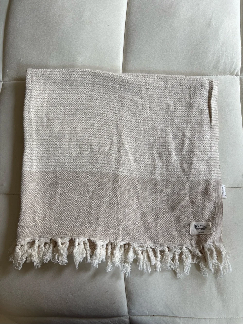 Teema Cream/Beige Turkish Towel